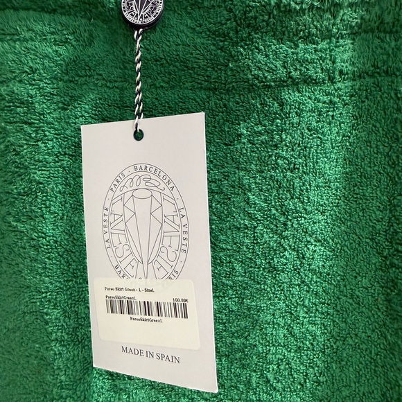 La Veste Green Pareo Terry Skirt - L - Picture 7 of 9